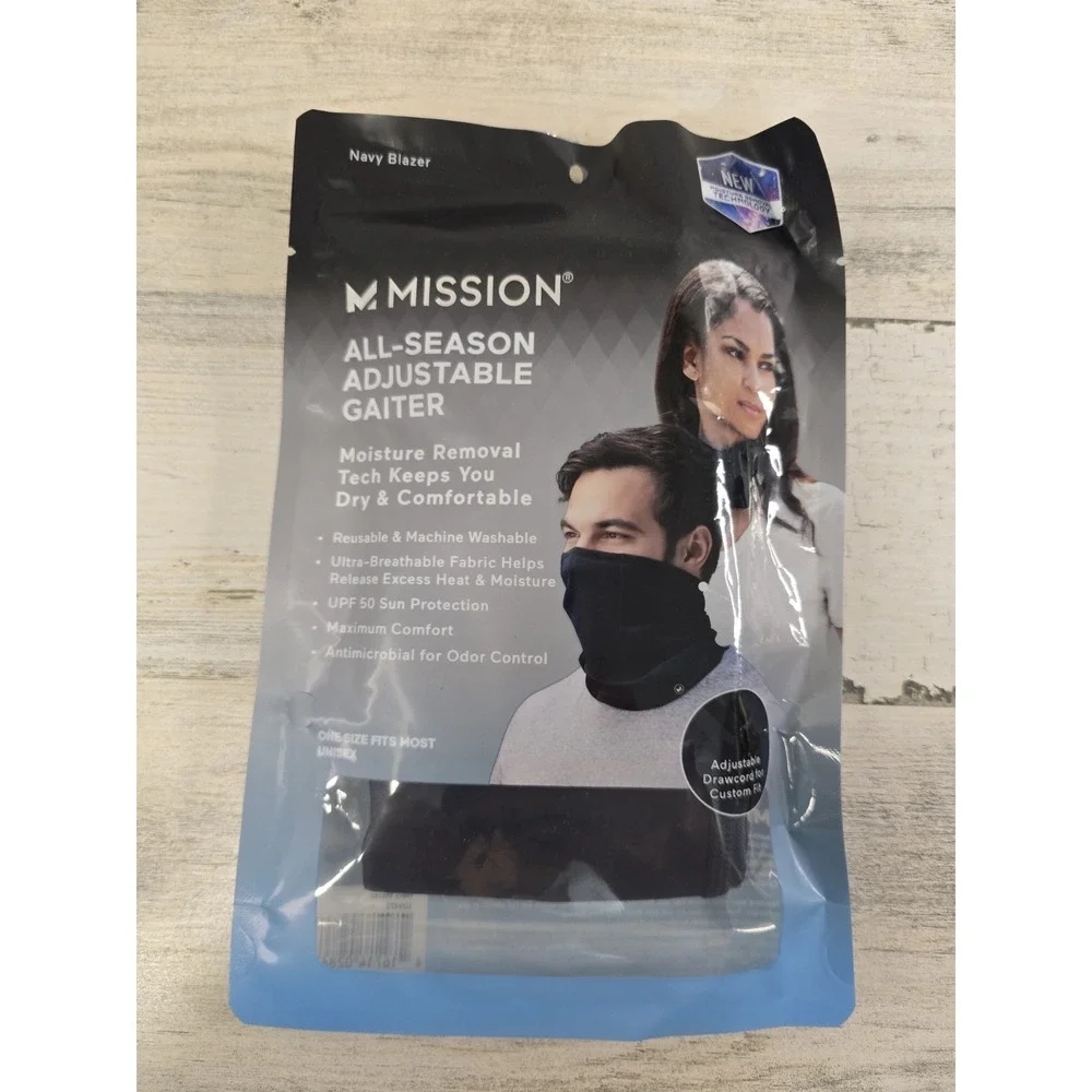 Mission All-Season Adjustable Gaiter Navy Blazer VaporActive UPF 50 Unisex